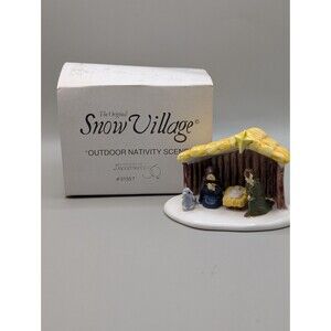 Dept 56 Snow Village Outdoor Nativity Scene 51357 with Box Christmas Religious